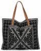 Talianska Kabelka Shopper Bag v Módnych Vzoroch 5887 Čierna